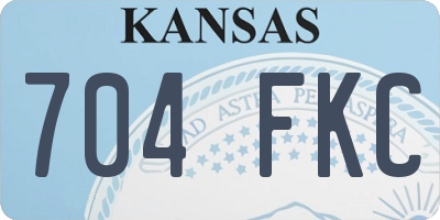 KS license plate 704FKC