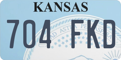 KS license plate 704FKD