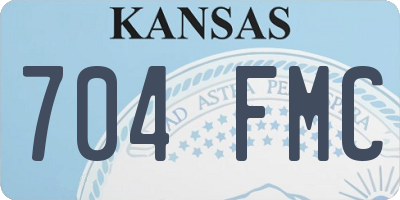 KS license plate 704FMC