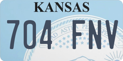 KS license plate 704FNV