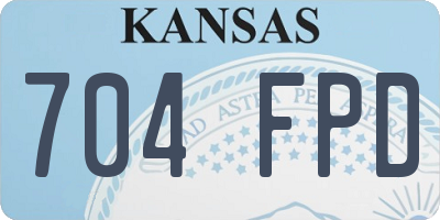 KS license plate 704FPD