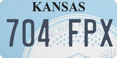 KS license plate 704FPX