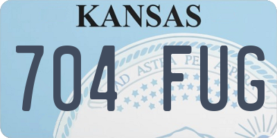KS license plate 704FUG