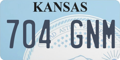KS license plate 704GNM