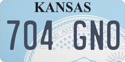 KS license plate 704GNO