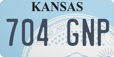 KS license plate 704GNP