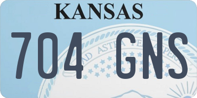 KS license plate 704GNS