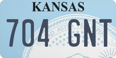 KS license plate 704GNT