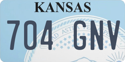 KS license plate 704GNV