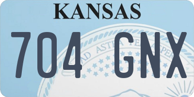 KS license plate 704GNX