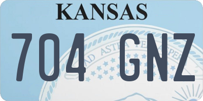 KS license plate 704GNZ