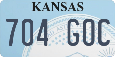 KS license plate 704GOC