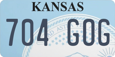 KS license plate 704GOG