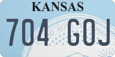 KS license plate 704GOJ