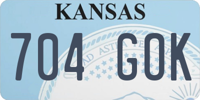 KS license plate 704GOK