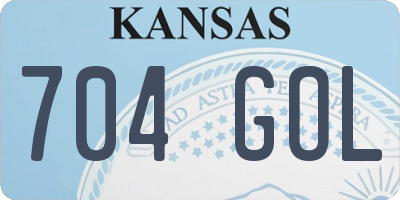 KS license plate 704GOL