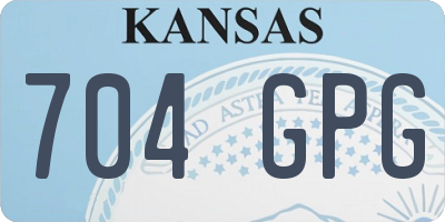 KS license plate 704GPG