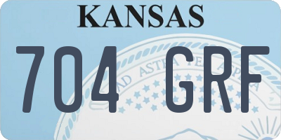 KS license plate 704GRF