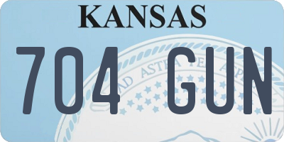 KS license plate 704GUN