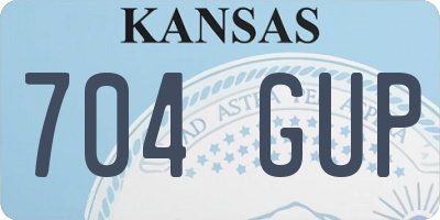 KS license plate 704GUP