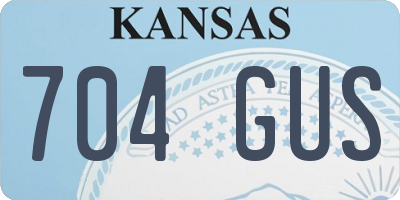 KS license plate 704GUS