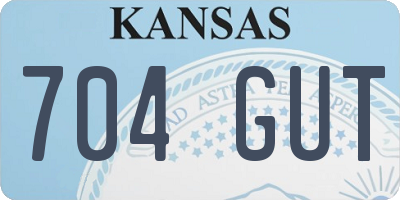 KS license plate 704GUT