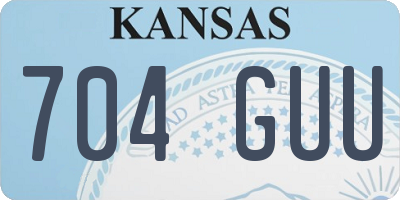KS license plate 704GUU