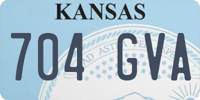 KS license plate 704GVA