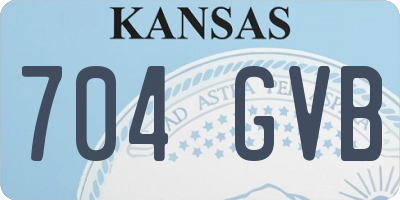 KS license plate 704GVB