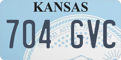 KS license plate 704GVC
