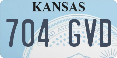 KS license plate 704GVD