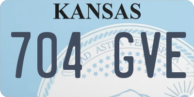 KS license plate 704GVE