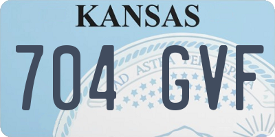 KS license plate 704GVF
