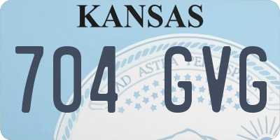 KS license plate 704GVG