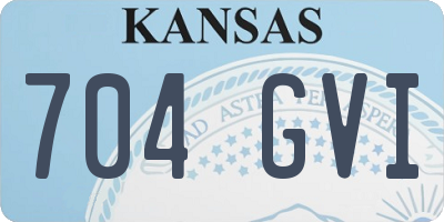 KS license plate 704GVI