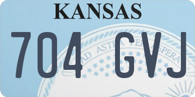 KS license plate 704GVJ