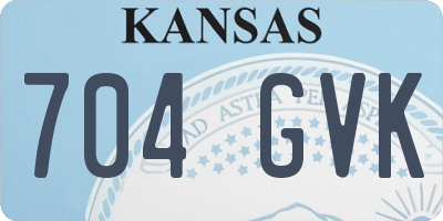 KS license plate 704GVK