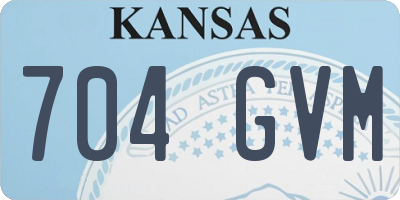 KS license plate 704GVM