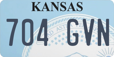 KS license plate 704GVN