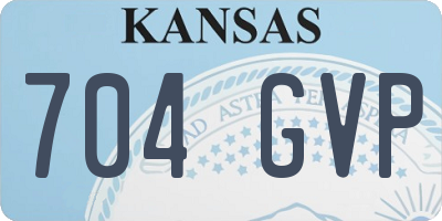 KS license plate 704GVP