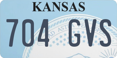 KS license plate 704GVS