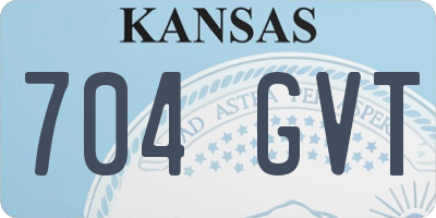 KS license plate 704GVT