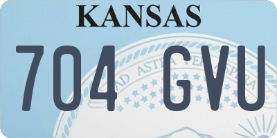 KS license plate 704GVU