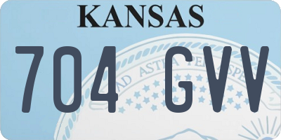 KS license plate 704GVV