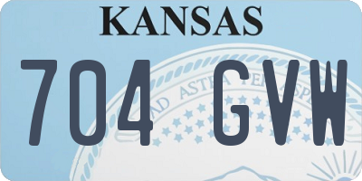 KS license plate 704GVW