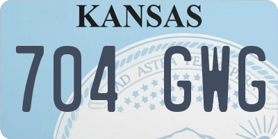 KS license plate 704GWG