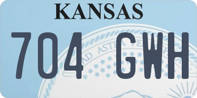 KS license plate 704GWH