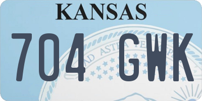 KS license plate 704GWK