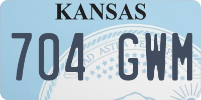 KS license plate 704GWM