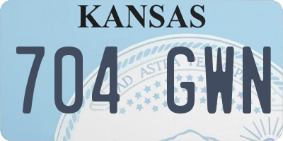 KS license plate 704GWN